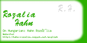rozalia hahn business card